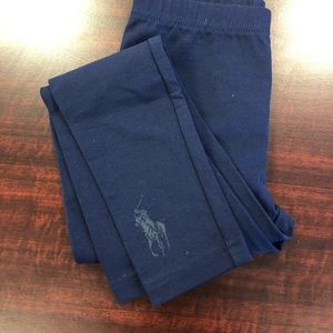 Ralph Lauren stretch cotton navy leggings
